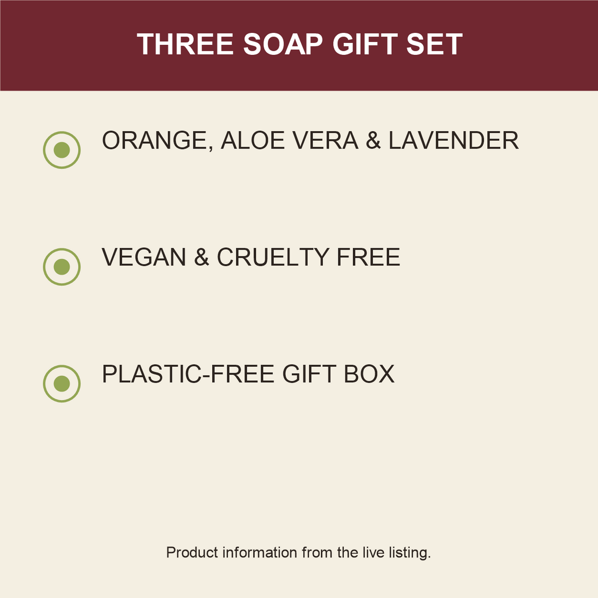 Faith in Nature Soap Gift Box - Orange, Aloe Vera, Lavender 100g