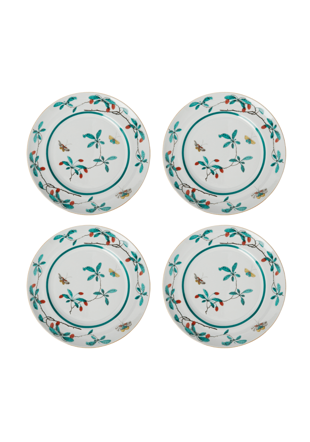 Famille Verte Dessert Plates - Set of 4