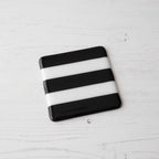 Fused Glass Coaster – Handmade Striped Bullseye Design by David Perry Glass & Ceramics (10cm-striped-dual-coloured-coaster-bullseye-collection)
