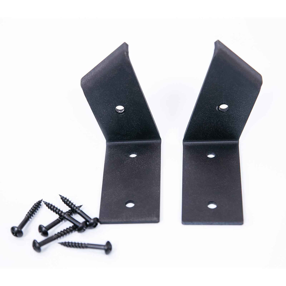 Brackets for Corner Shelves - Black Metal Corner Shelf Brackets