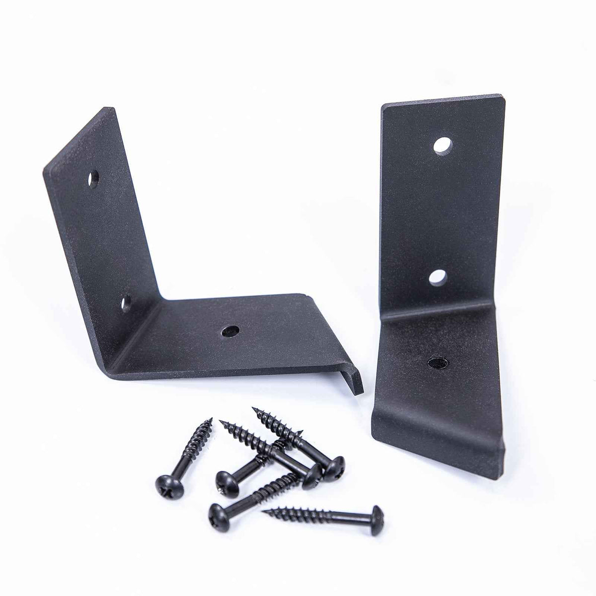 Brackets for Corner Shelves - Black Metal Corner Shelf Brackets