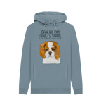 Crowned & Cozy: Sustainable Men's Hoodie Featuring Your Cavalier King (or Queen)