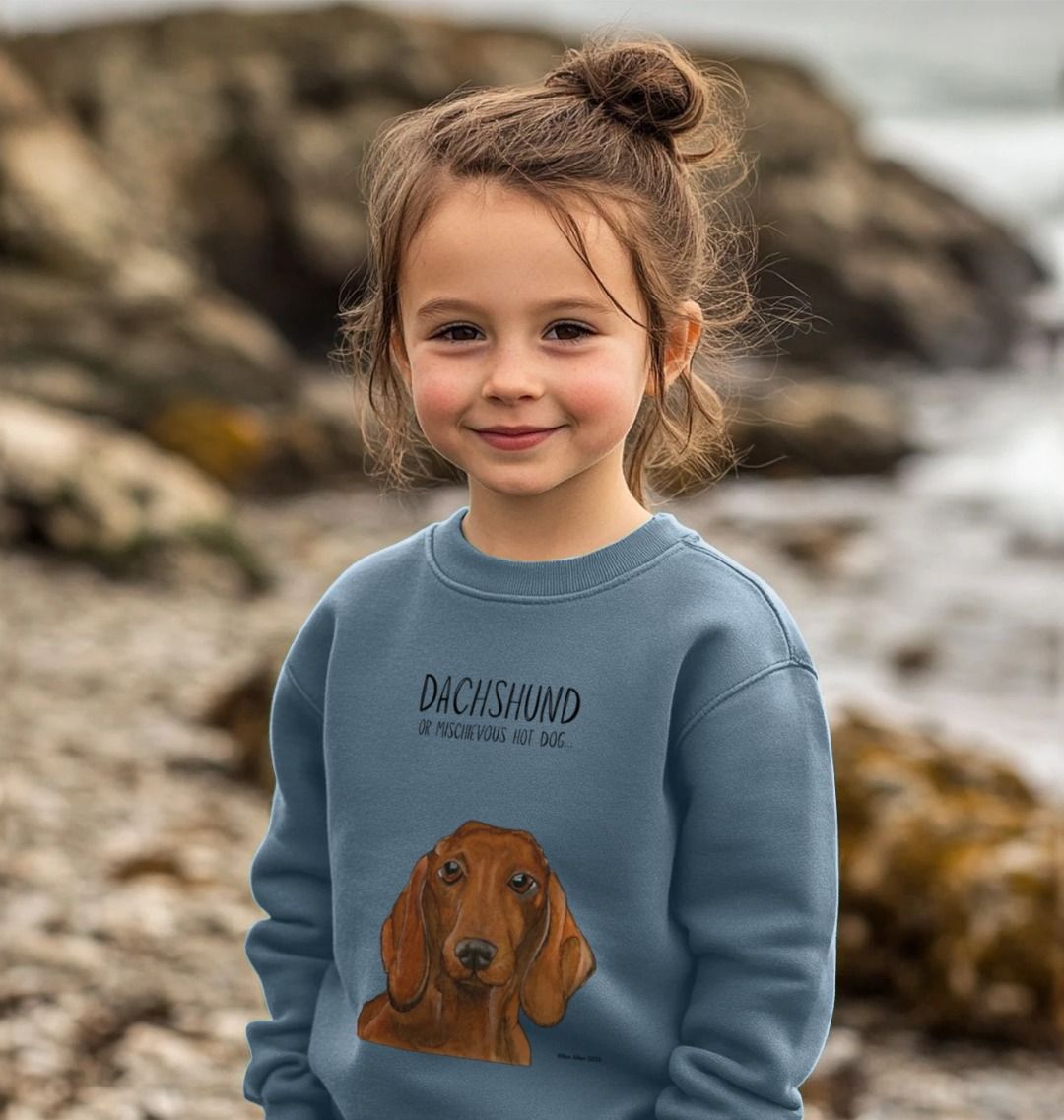 Snuggly Sausage Dog Kids' Sweatshirt – Ethically Made Cuteness!