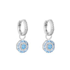 Something Blue Drop Earrings: Silver
