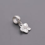 Forget-Me-Not Flower Personalised Silver Charm