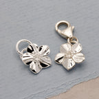 Forget-Me-Not Flower Personalised Silver Charm