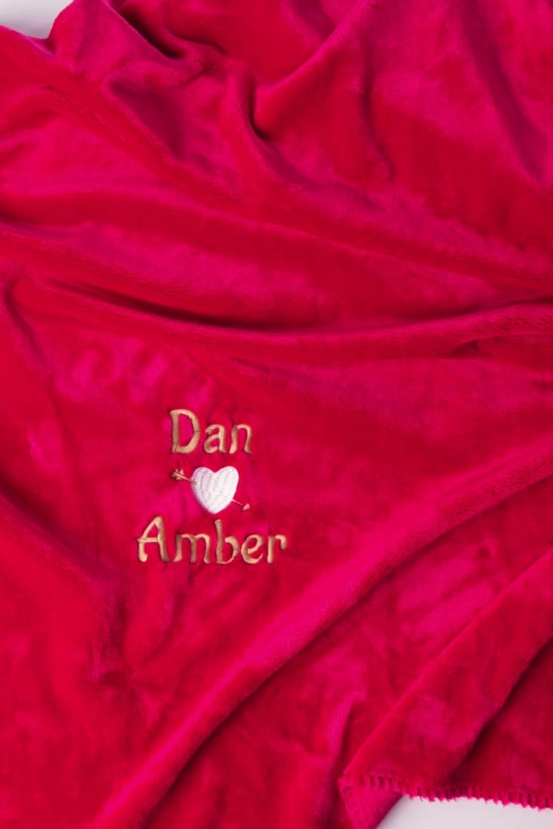 Couples Personalised Microfibre Soft Sofa Blanket