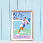 Padel Poster Set – Two Vibrant Sports Prints for Wall Art by BeckyBettesworth (padel-pickle)
