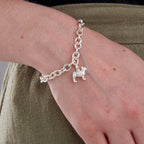 French Bulldog Silver Dog Charm