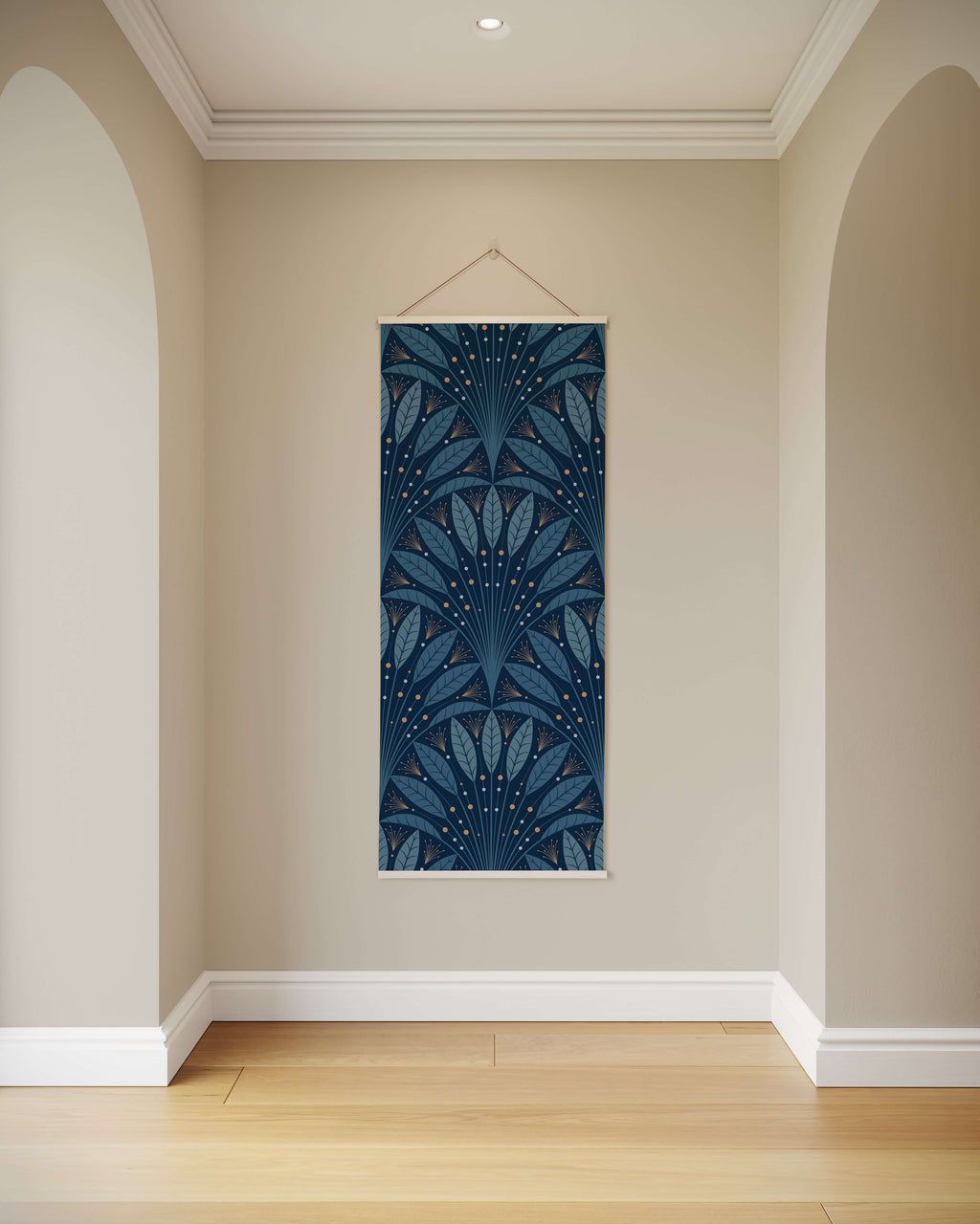 Art Deco Leaf Fan Tapestry