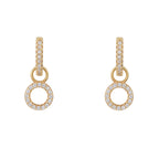 Circle Drop Hoop Huggies: Gold