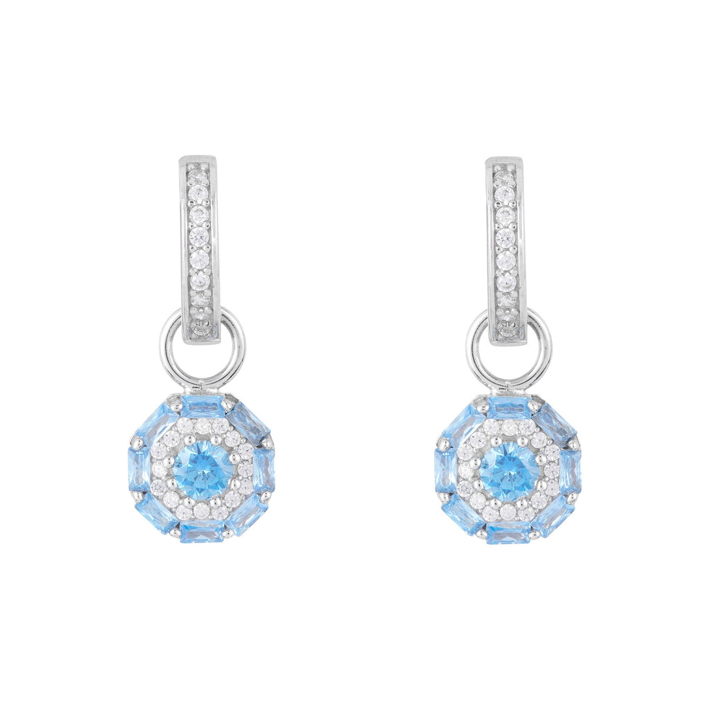 Something Blue Drop Earrings: Silver