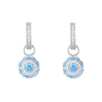 Something Blue Drop Earrings: Silver