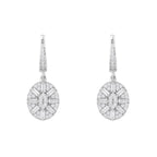 Uptown Oval Drop Earrings: Silver