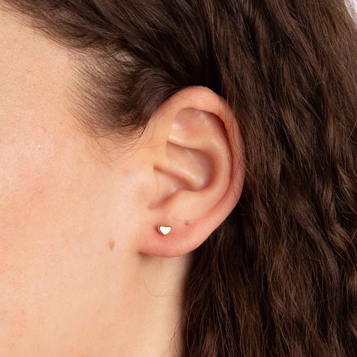 Elements Gold Small Heart Earrings