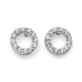 Elements Gold Open Circle Earrings with Diamonds