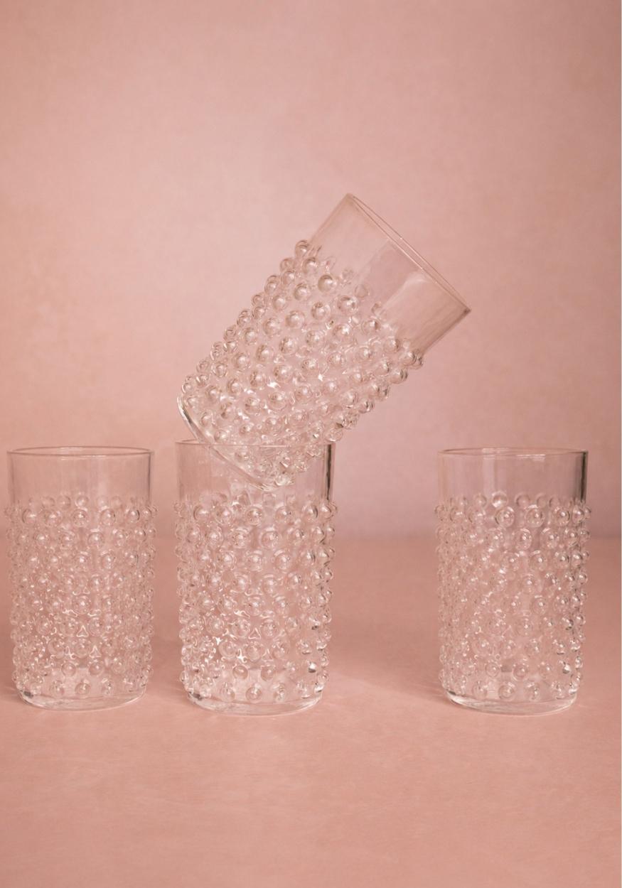 Clear Dew Drop Tumblers - Set Of 4