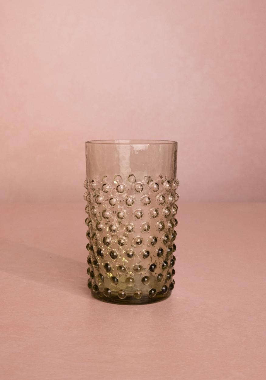 Olive Green Dew Drop Tumblers - Set of 4