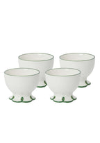 Glorious Green Scalloped Nibbles Bowl - Set of 4