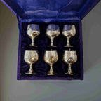 Repurposed Silver Goblet Candle Set
