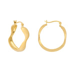 Gold Large Water Hoop Earrings