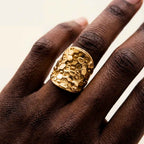 Gold or Silver Statement Saddle Ring - Hemera