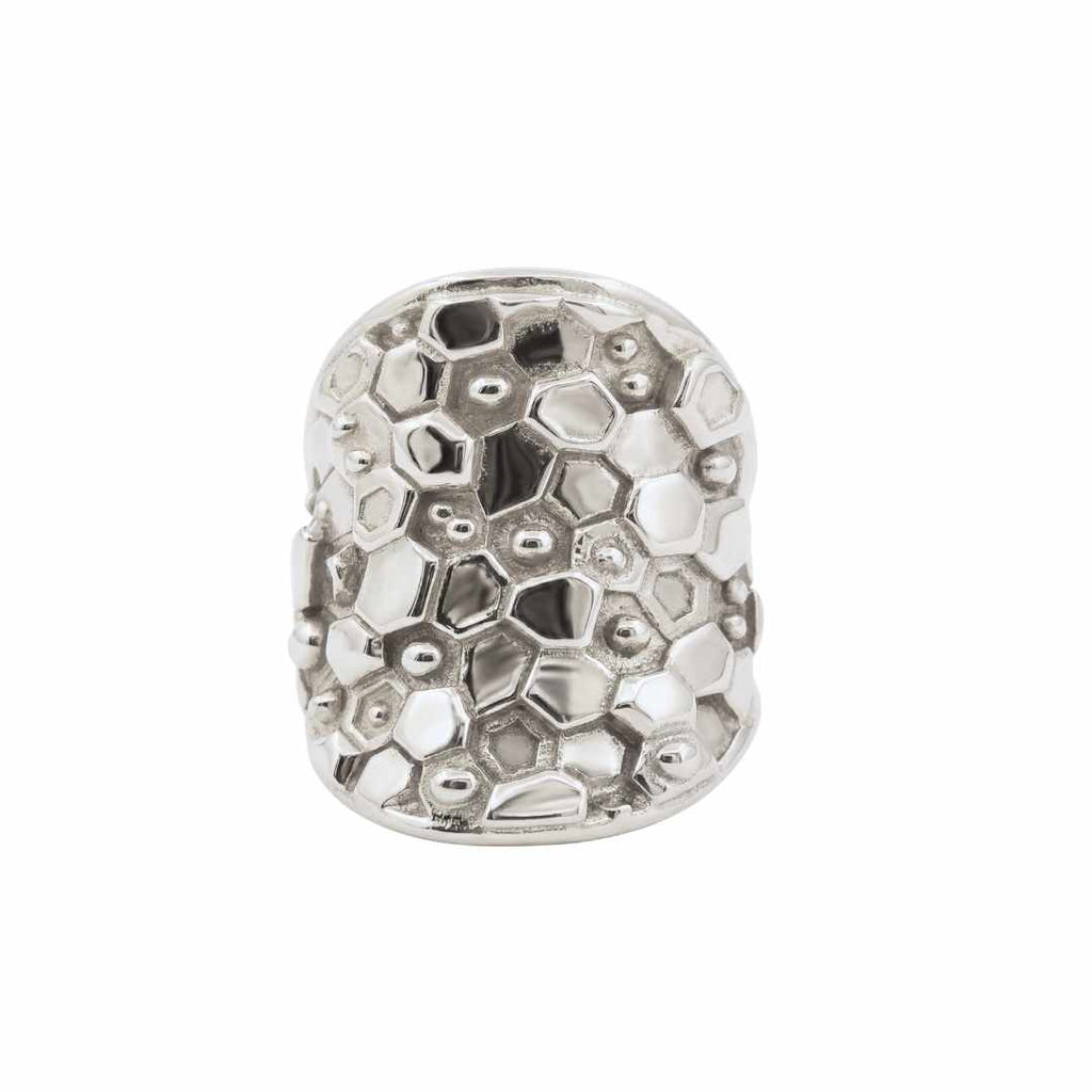 Gold or Silver Statement Saddle Ring - Hemera