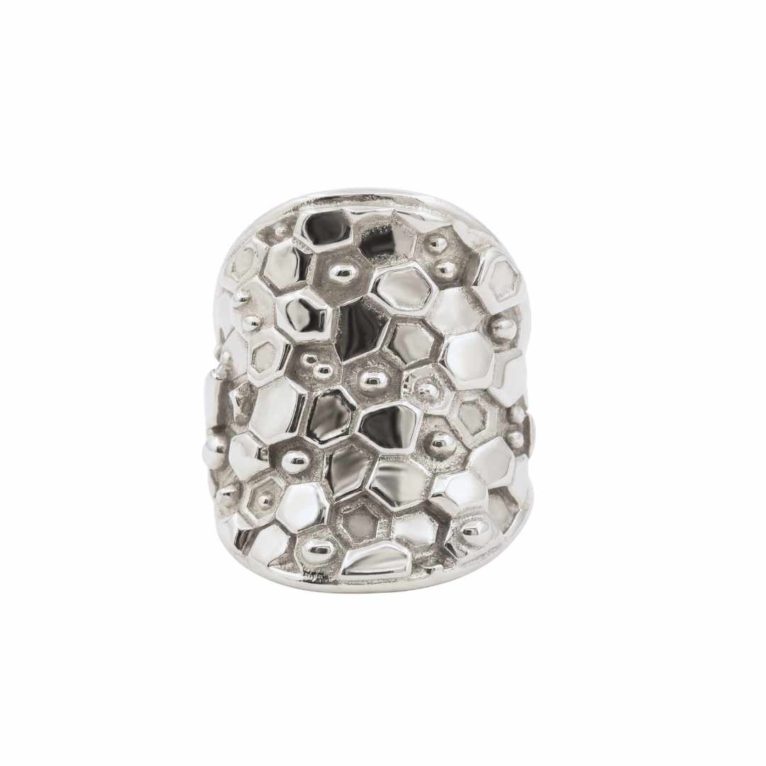 Gold or Silver Statement Saddle Ring - Hemera
