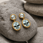 Gold Sky Blue Topaz Aurelia Earrings