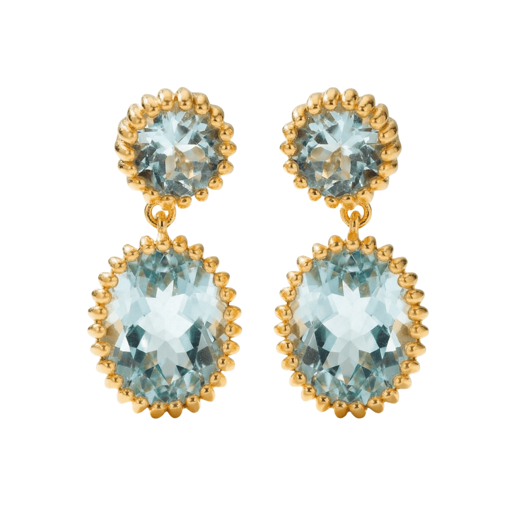 Gold Sky Blue Topaz Aurelia Earrings