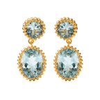 Gold Sky Blue Topaz Aurelia Earrings