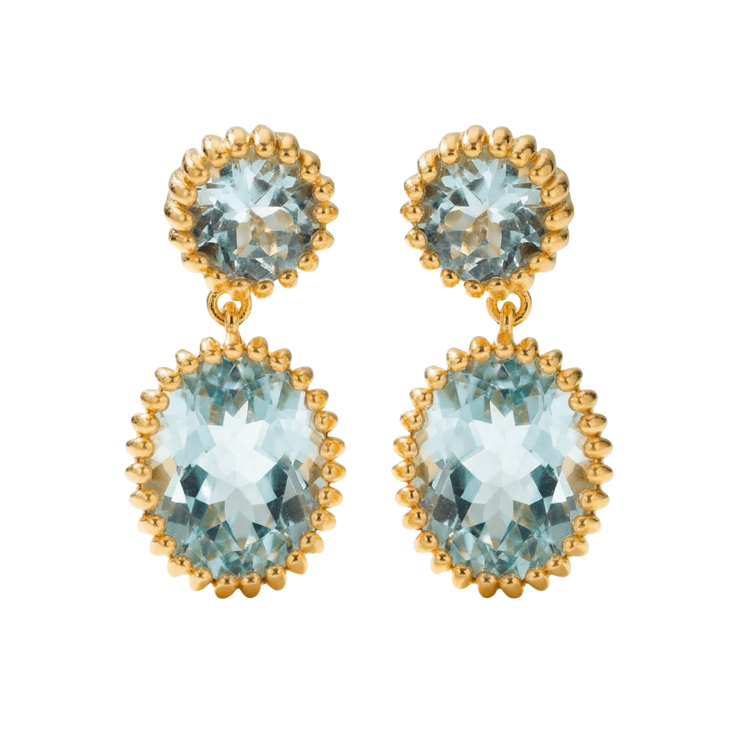 Gold Sky Blue Topaz Aurelia Earrings