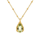 Gold Vermeil Green Quartz Necklace - Alba