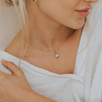 Gold Vermeil Green Quartz Necklace - Alba