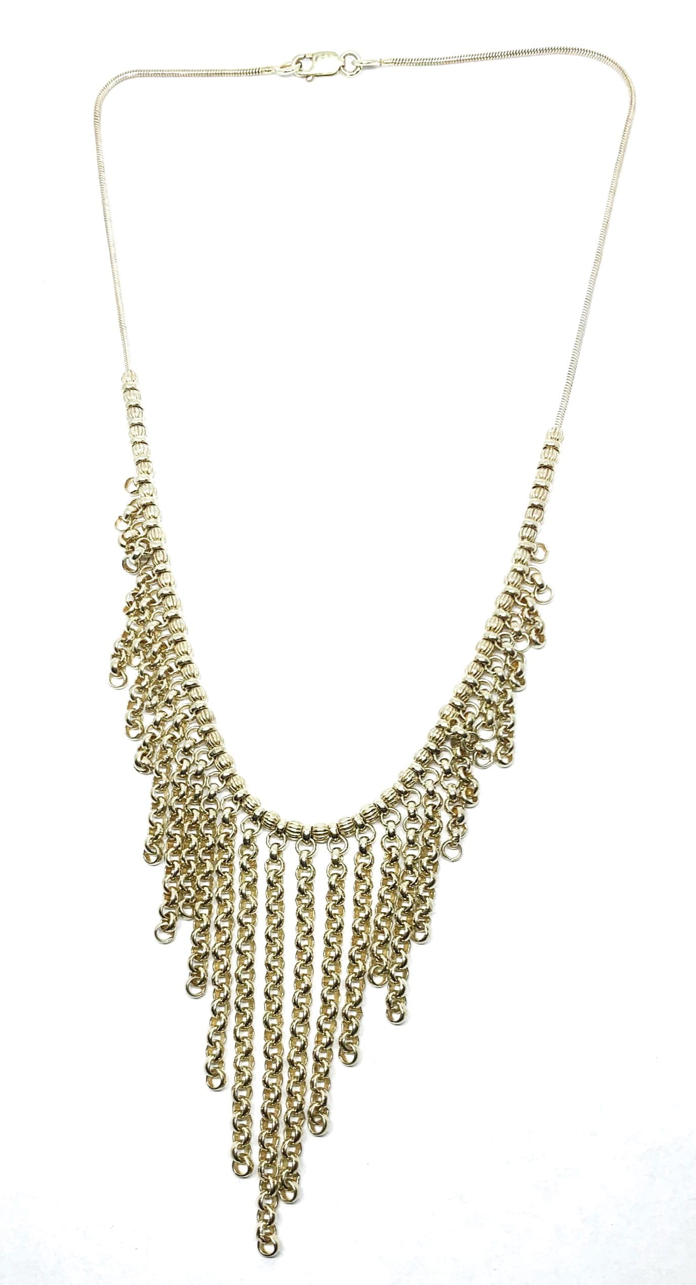 Golden Rain Drop Chains Necklace – 18ct Gold Plated