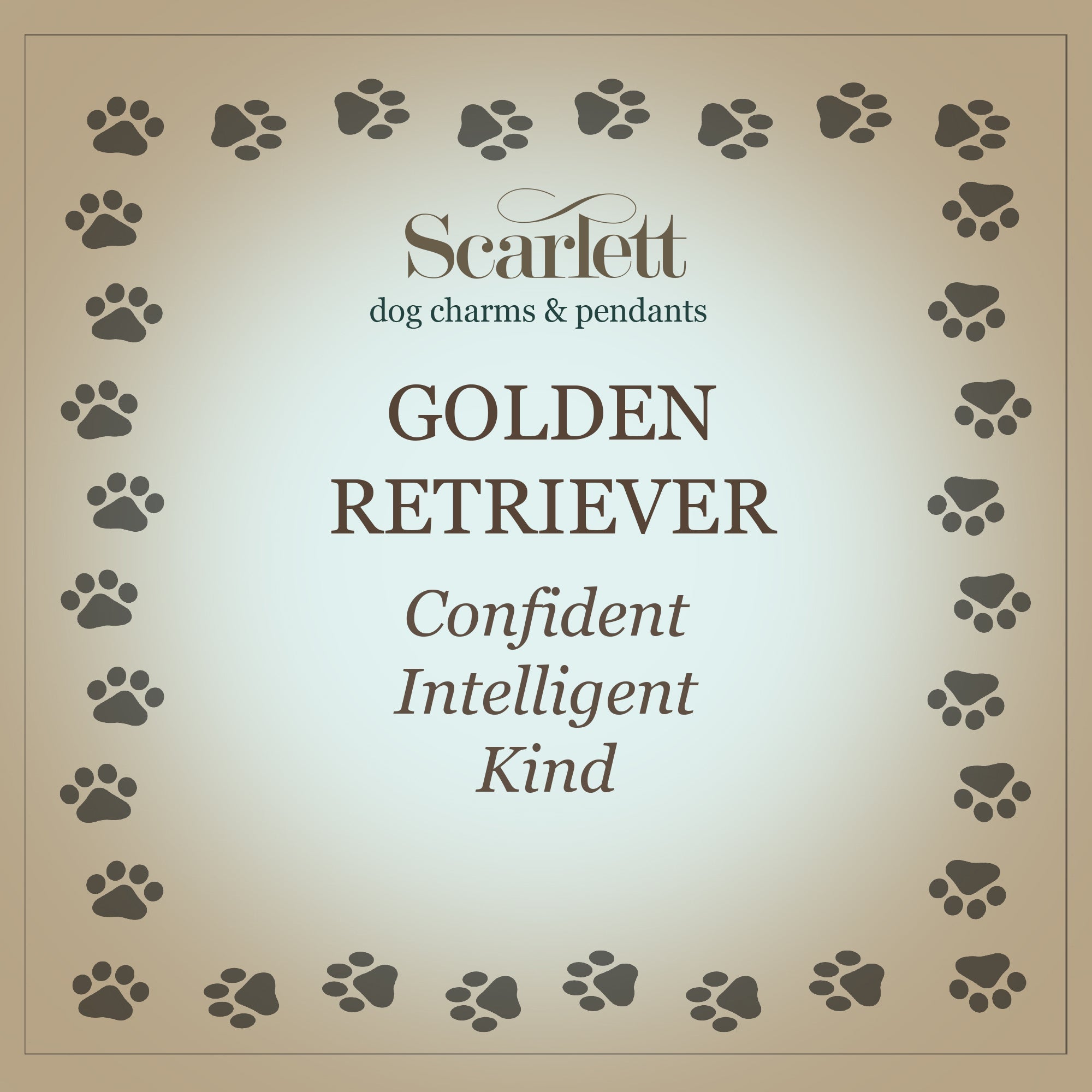 Golden Retriever Silver Dog Charm Bracelet