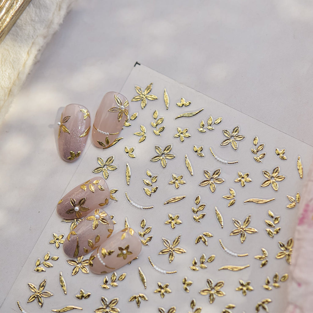 Hello Claws | Gold Blossom Nail Deco Sticker