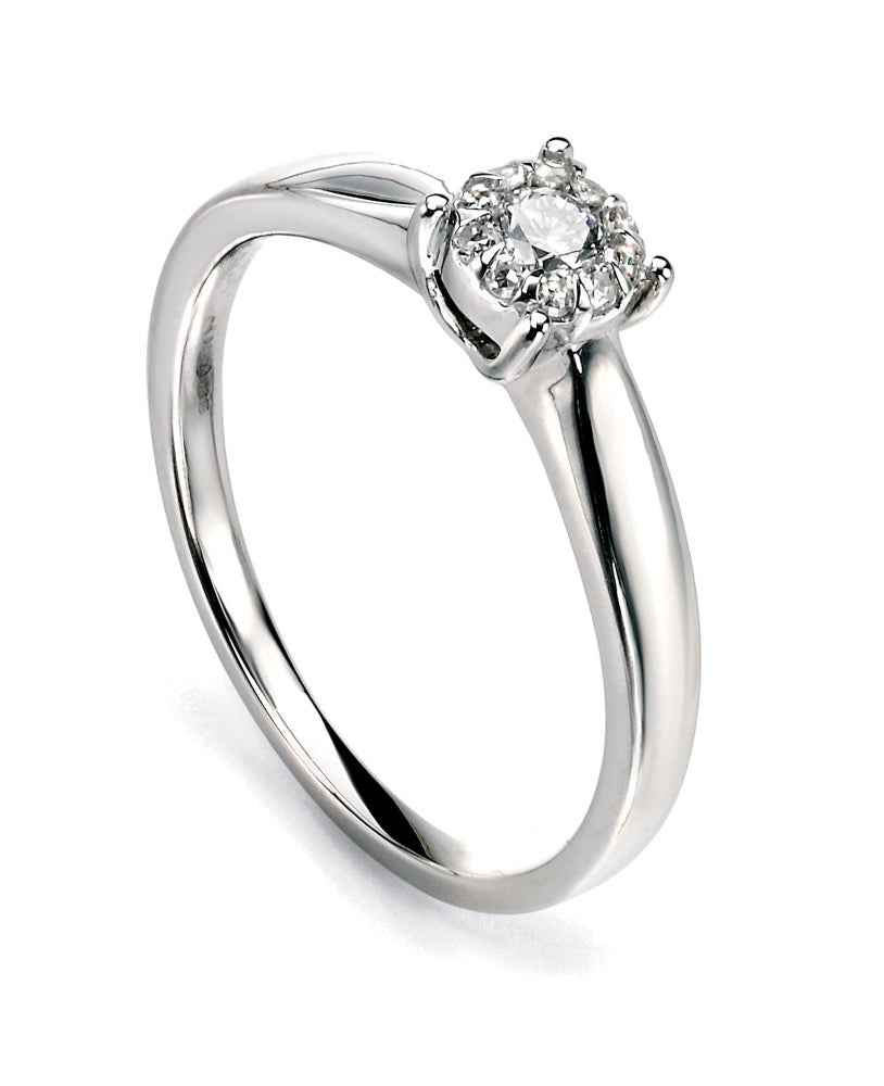 Elements Gold Diamond Cluster Ring