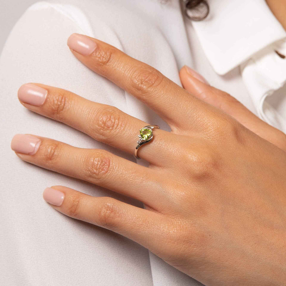 Elements Gold Trillion Semi-Precious Ring