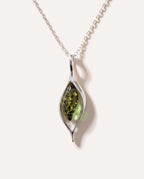Green Amber Droplet Pendant