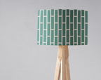 Green and Beige Geometric Lampshade