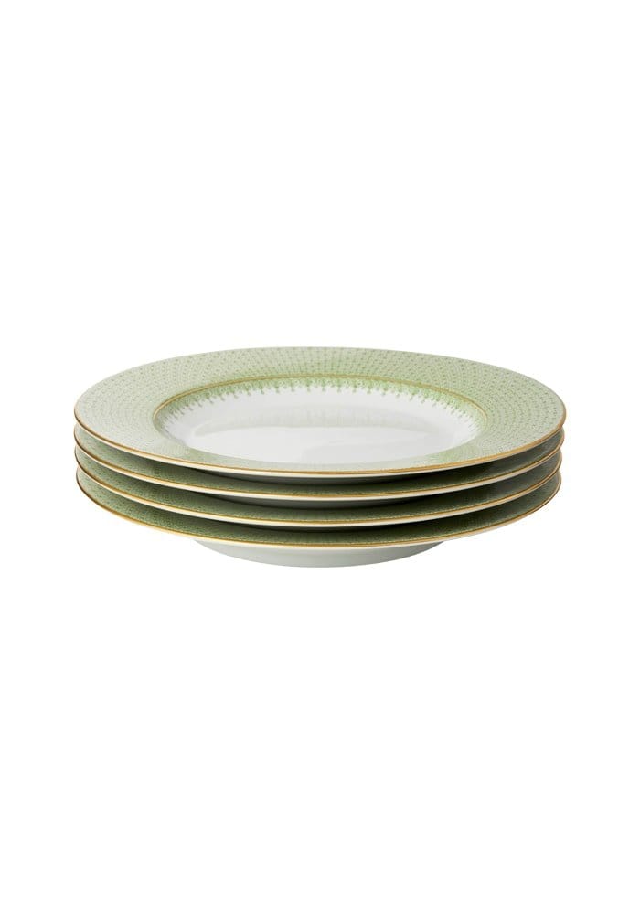 Green Apple Lace Dinner Plates - Set of 4