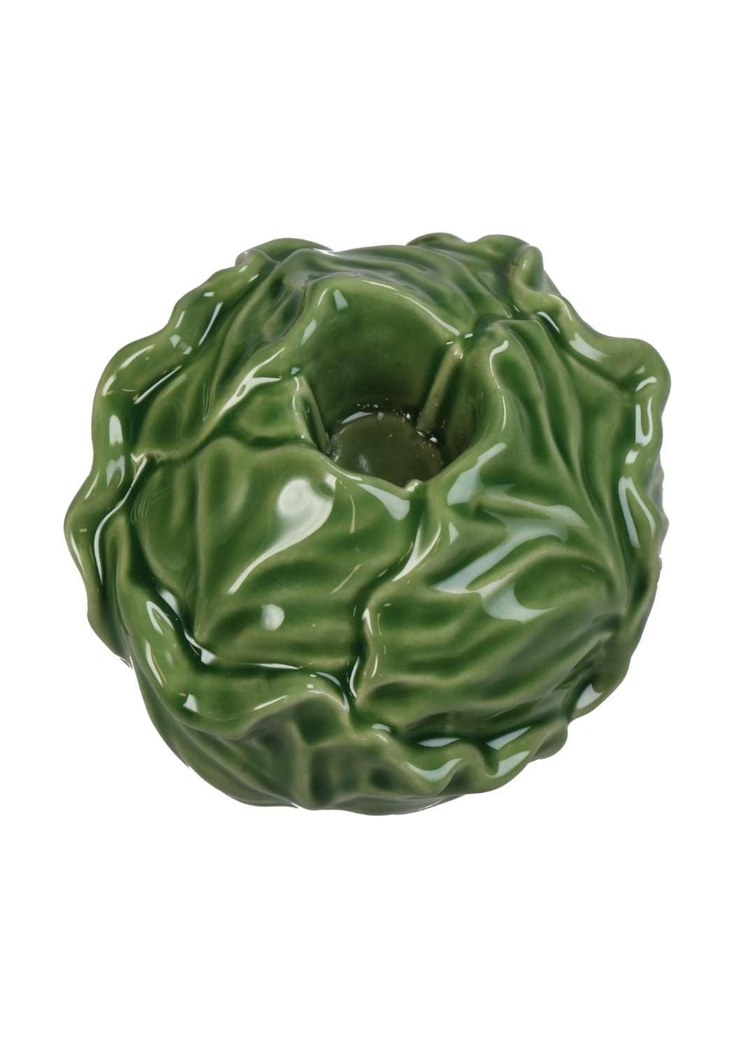 Green Cabbage Candle Holder