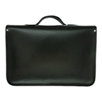 Twin Pocket Executive Handmade Leather Satchel - British Racing Green