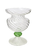 Green Globe Murano Vase Cleo Wave