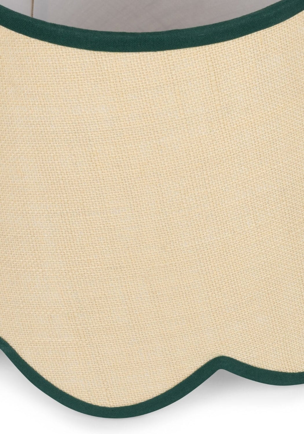 Green Petal Jute Scallop Lampshade