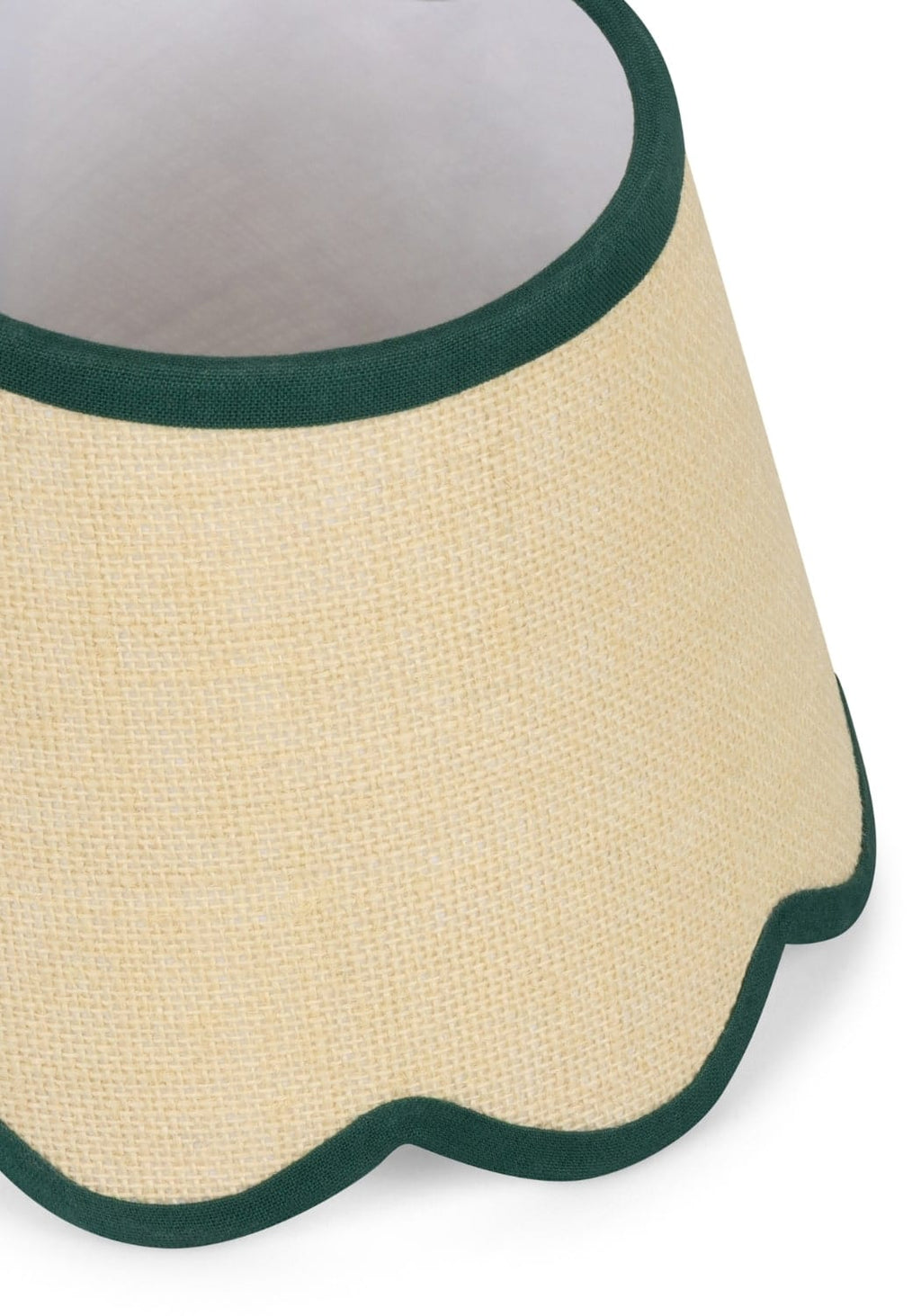 Green Petal Jute Scallop Lampshade