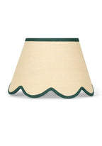 Green Petal Jute Scallop Lampshade