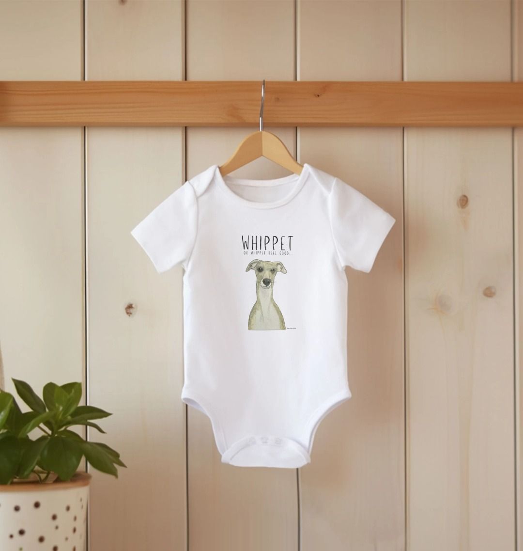 Whippet-Approved Snuggles: The Cutest Baby Bodysuit Ever!