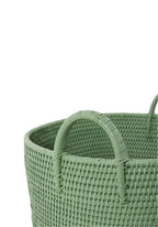 Handy Handwoven Rattan Basket - Green